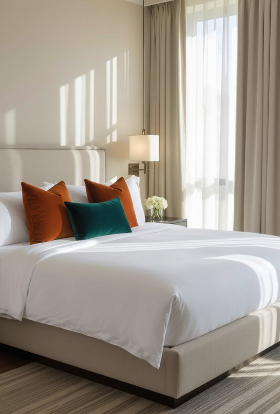 bright layered textured pillows