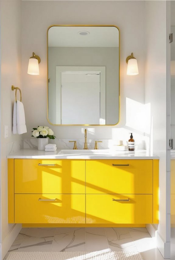 bright lemon cabinets energize