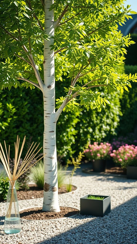 bright low maintenance faux trees