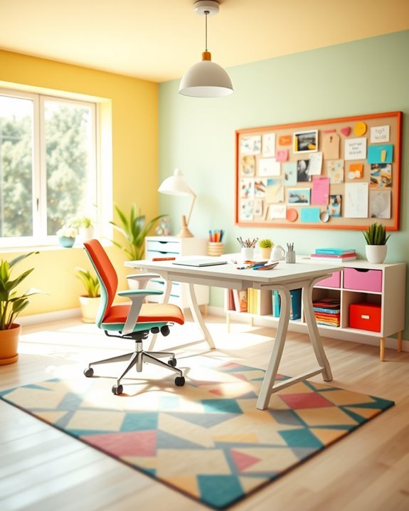 bright organized home workspace