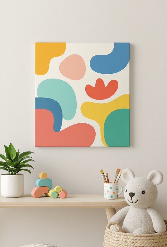 bright playful interactive canvas art