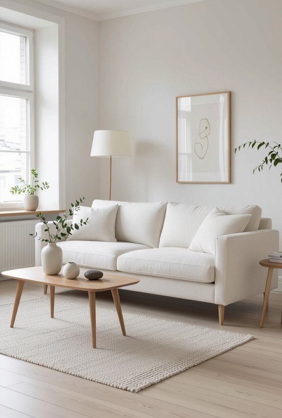 bright serene scandinavian ivory comfort