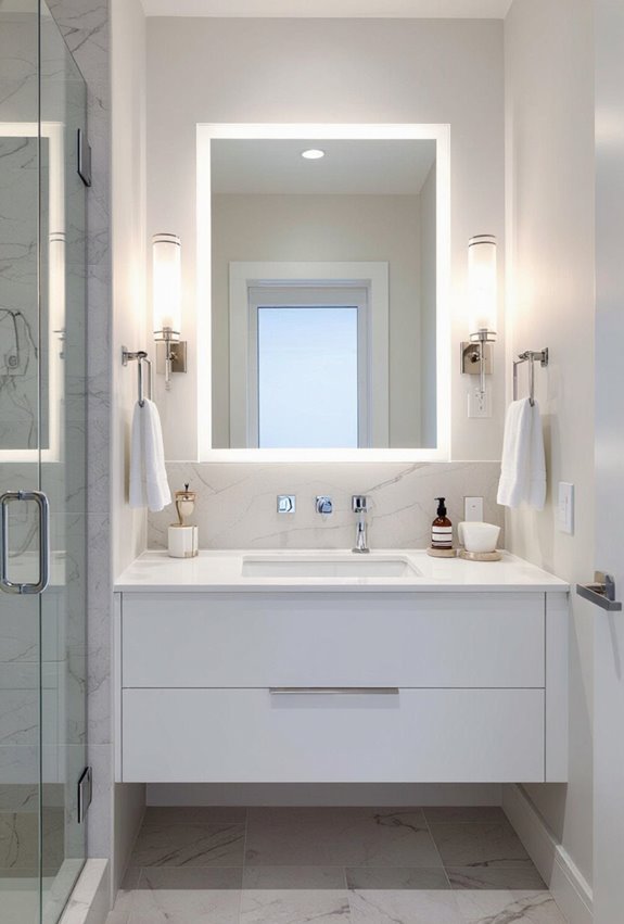 bright task focused ensuite lighting