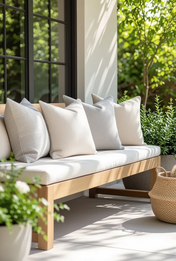bright weatherproof patio pillows