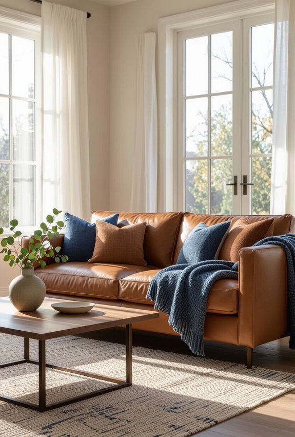 brown and blue serene retreat