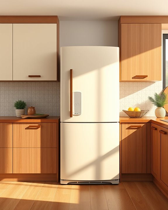 brown and cream kitchen