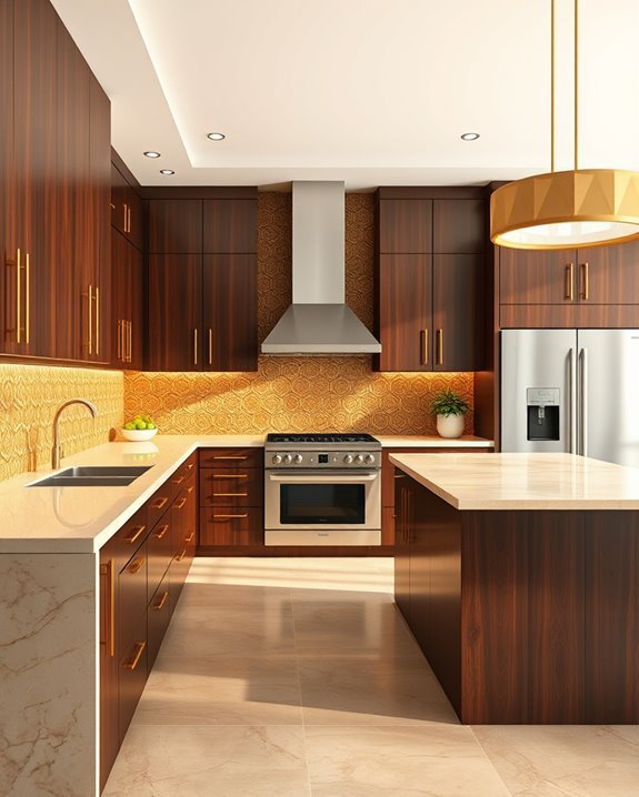 brown and gold elegance