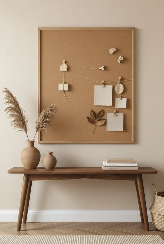 brown cork board organization