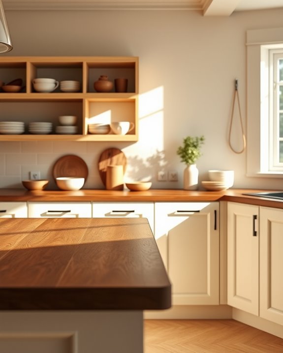 brown countertop cream base