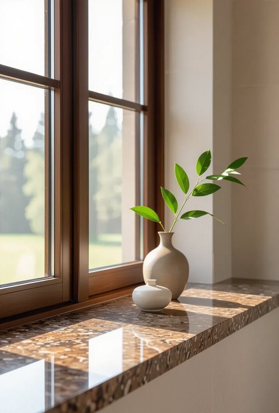 brown granite window sills