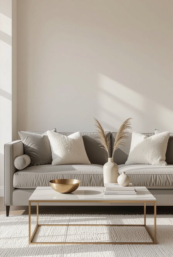 brushed brass and silver leaf