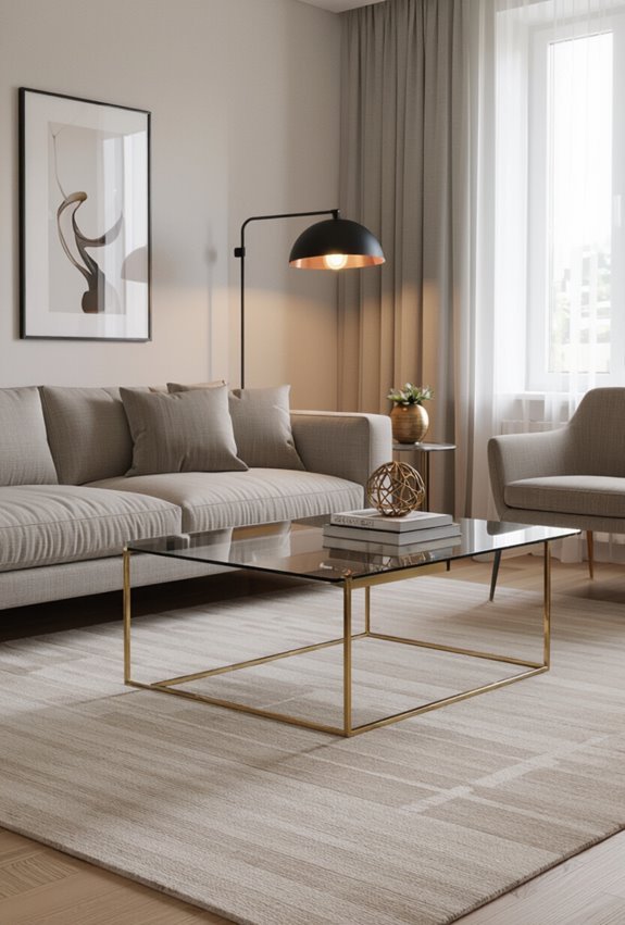 brushed brass meets concrete
