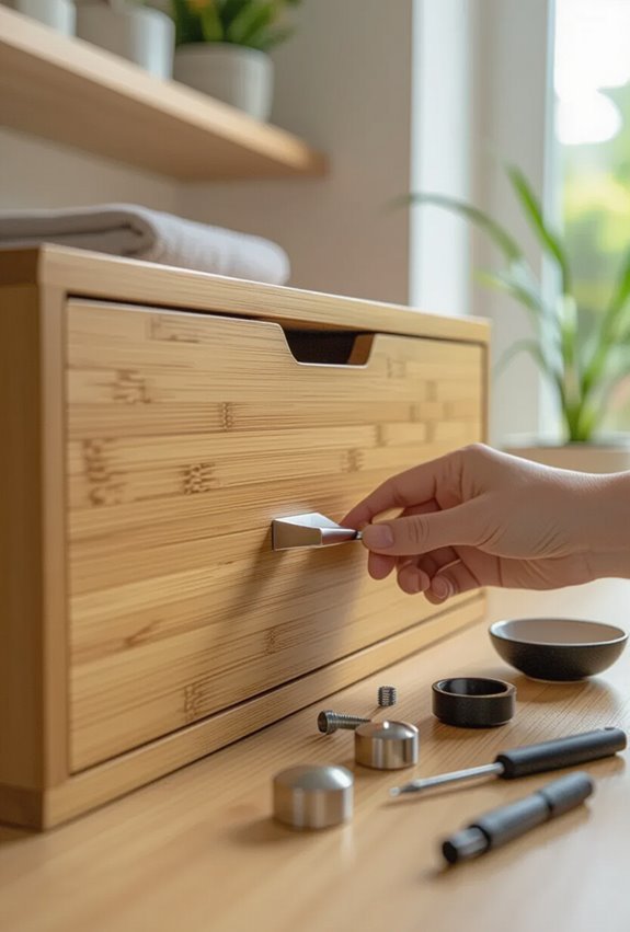 brushed brass soft close handles