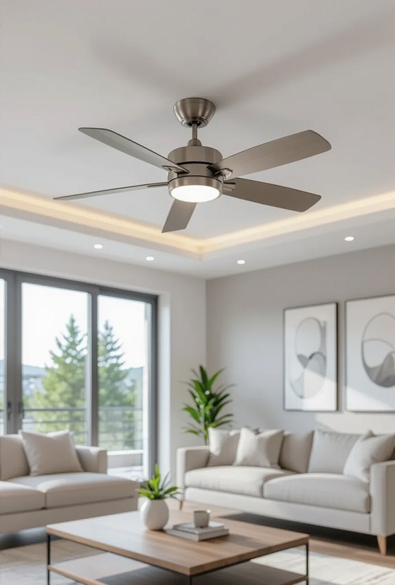 brushed bronze urban ceiling fans