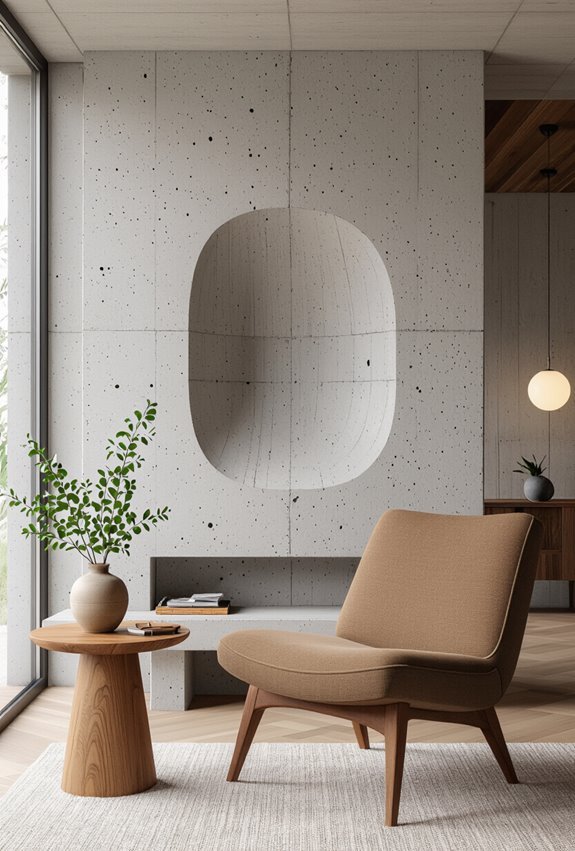 brutalist core midcentury warmth
