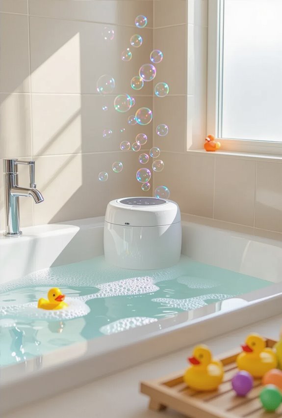 bubble machine enhances bathtime