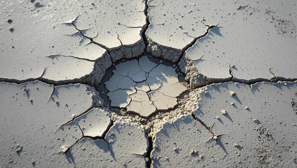 bubbling paint on concrete