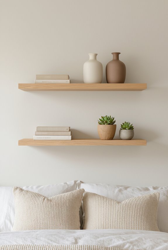 budget friendly diy floating shelves