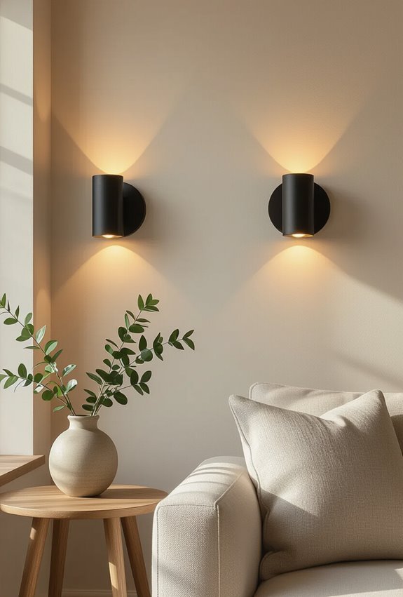 budget friendly layered wall lighting