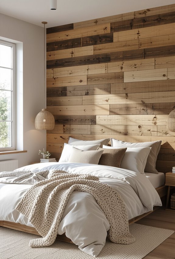 budget friendly pallet accent wall