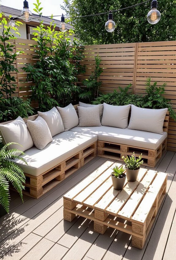 budget friendly pallet garden furniture