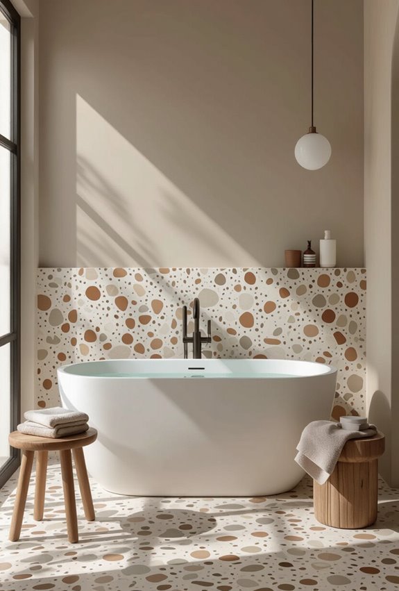 budget friendly terrazzo porcelain look