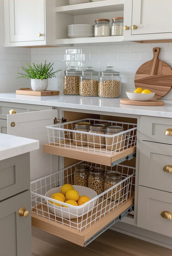 budget friendly vertical kitchen storage