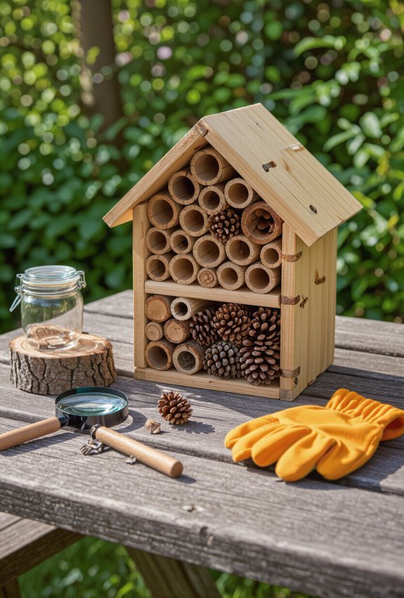 build a labeled insect habitat