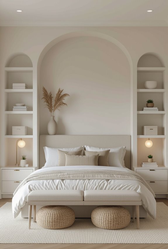 built in alcove storage solution