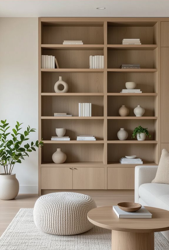 built in corner bookshelf lighting