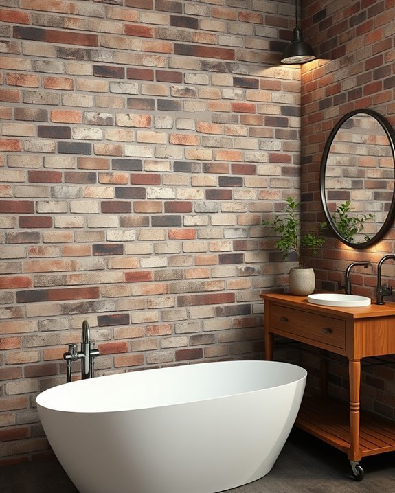built in lighting for brick