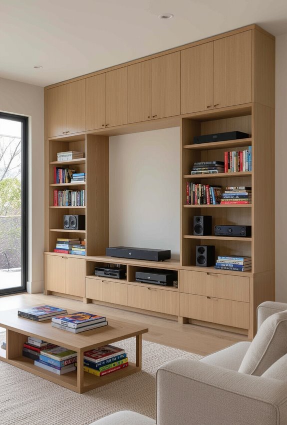 built in media organization system