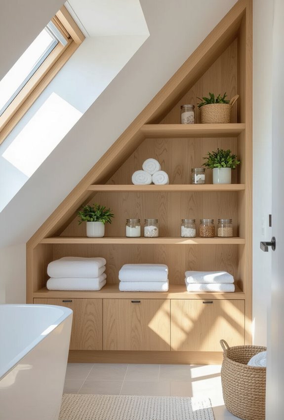 built in niches under slope