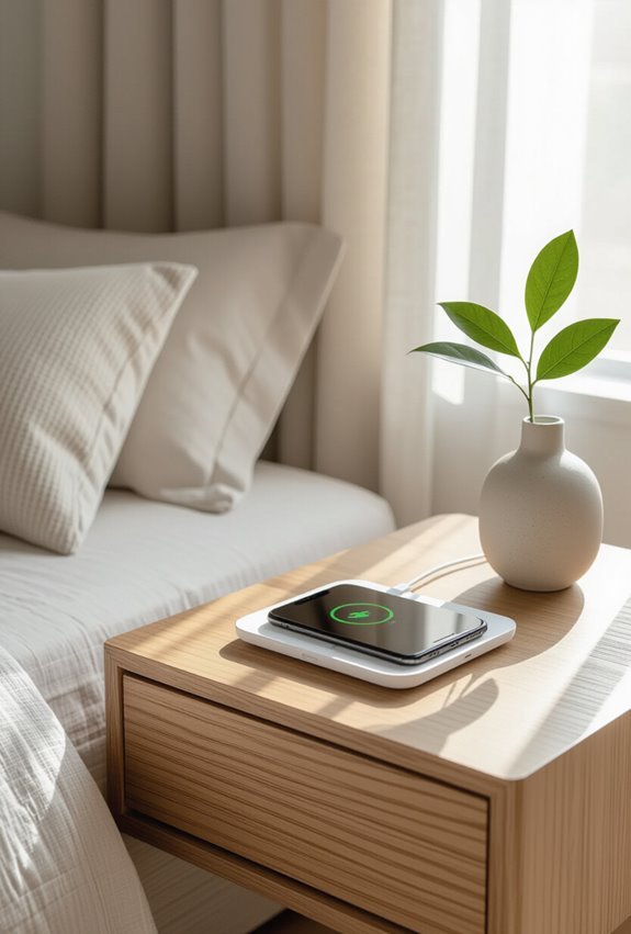 built in nightstand wireless charging