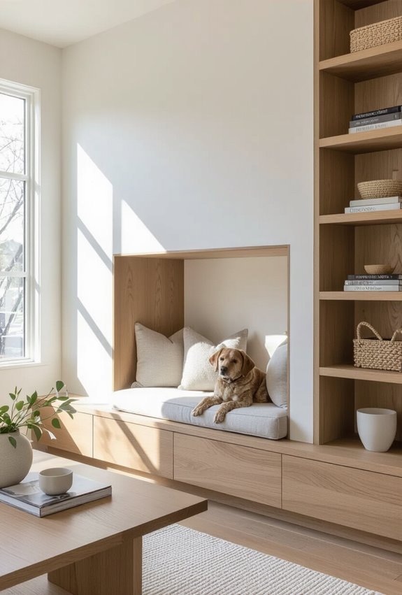 built in pet nooks
