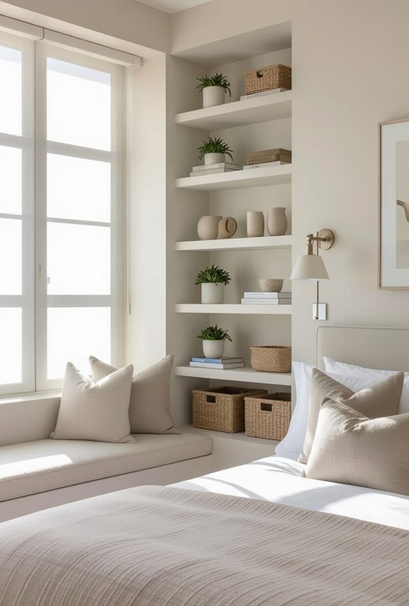 built in recessed shelving solutions