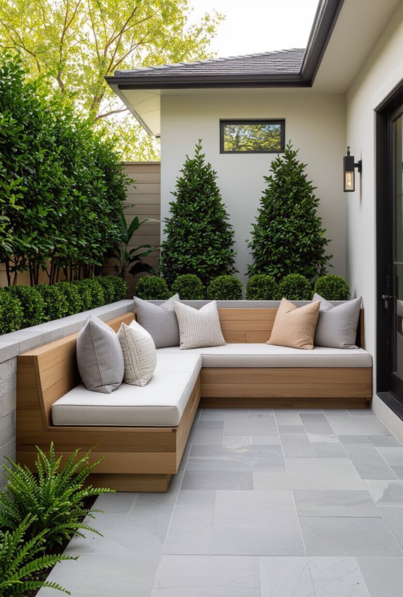 built in seating with storage