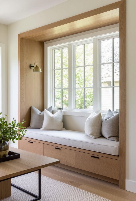 built in window seating maximizes space
