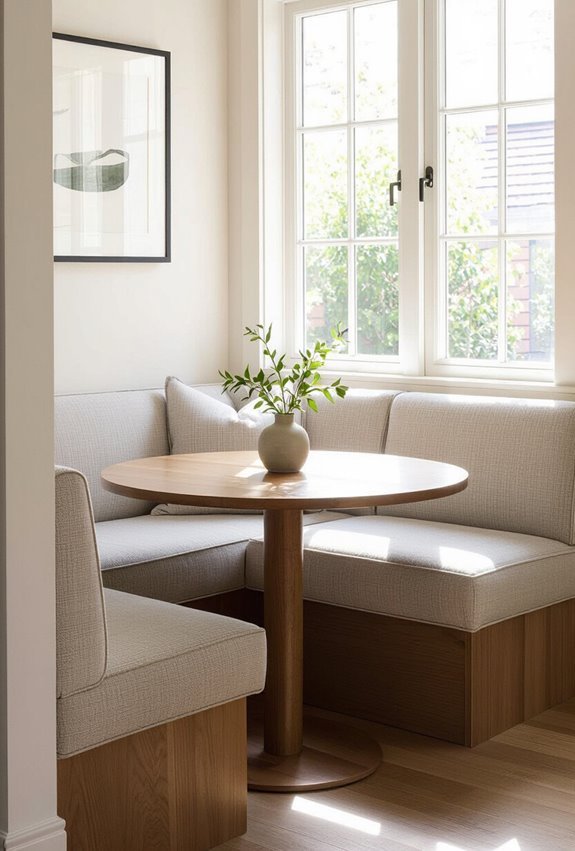 built in wine rack banquette