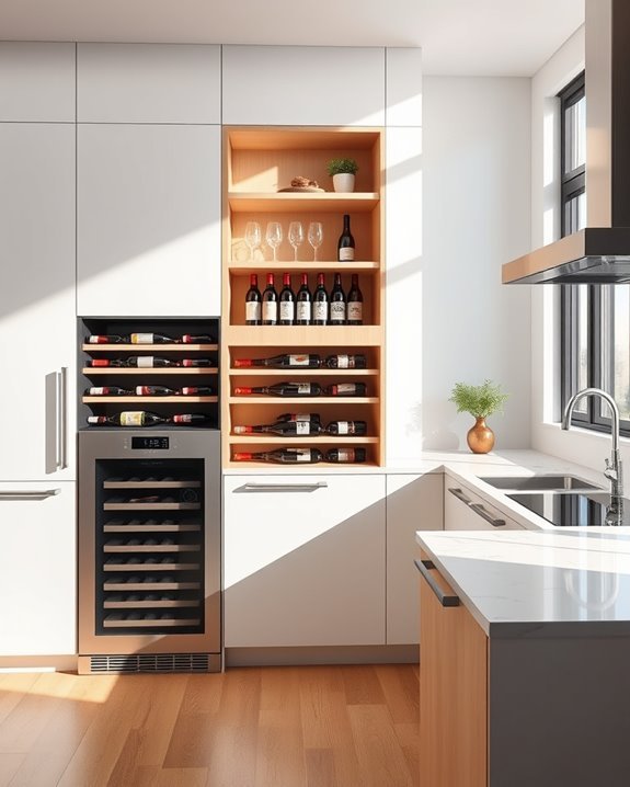 built in wine rack styles