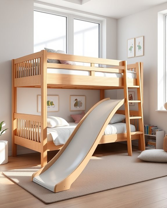 bunk beds with slides