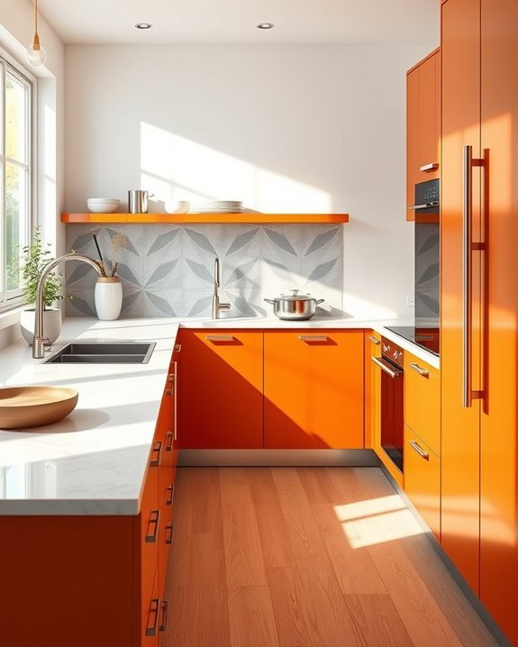 burnt orange grey elegance