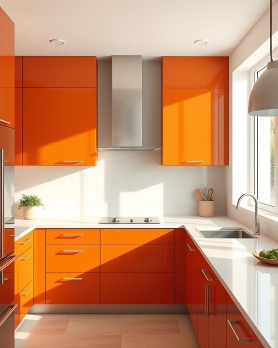 burnt orange kitchen warmth
