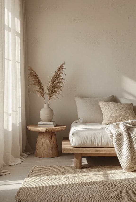 calm minimal bedside styling