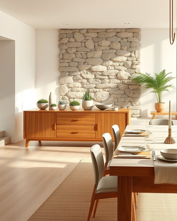 calm minimalist dining design