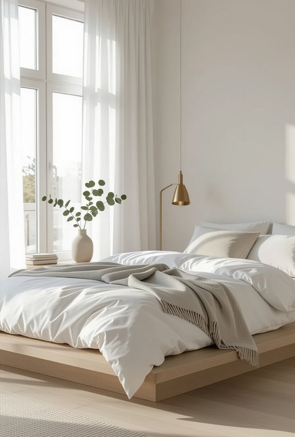 calm minimalist natural guestroom