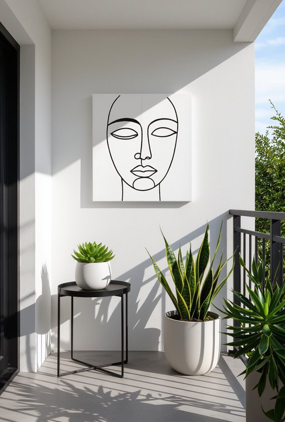 calm monochrome minimalist linework