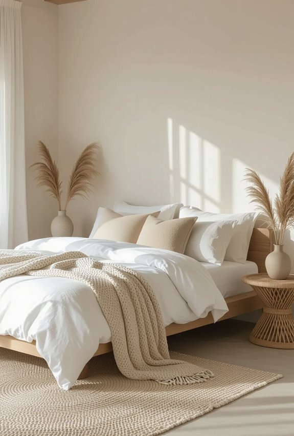 calm neutral boho bedroom
