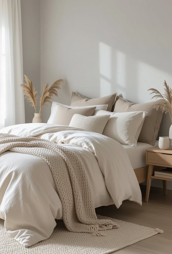 calm neutral linen striped retreat