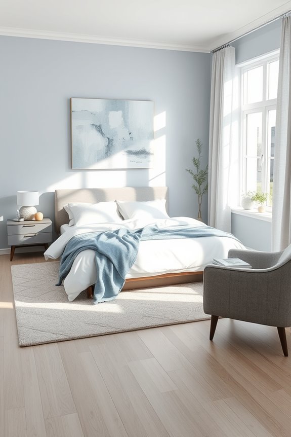 calming blue and gray